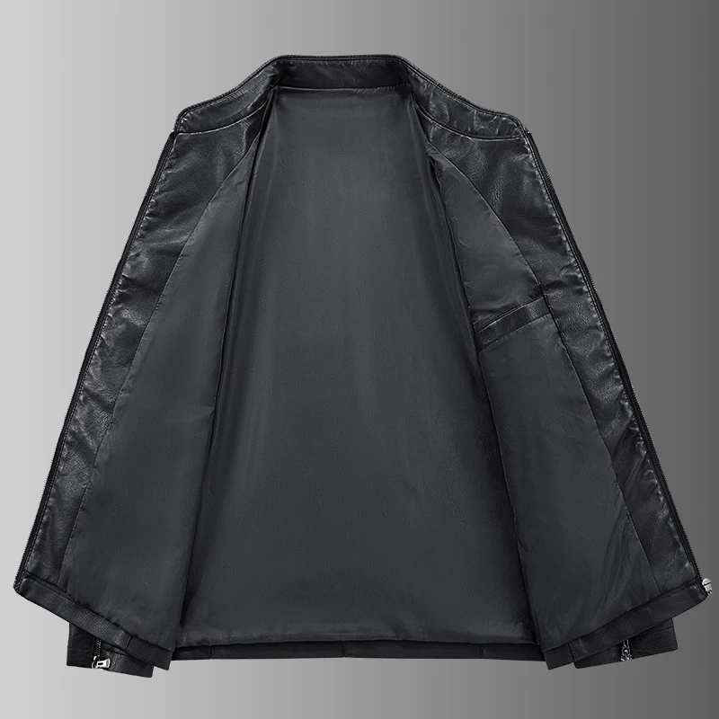 Nueva chaqueta de cuero de otoño para hombre, abrigo de motociclista negro, moda coreana, chaqueta de cuero Retro de PU para hombre, ropa de béisbol ajustada informal de tendencia