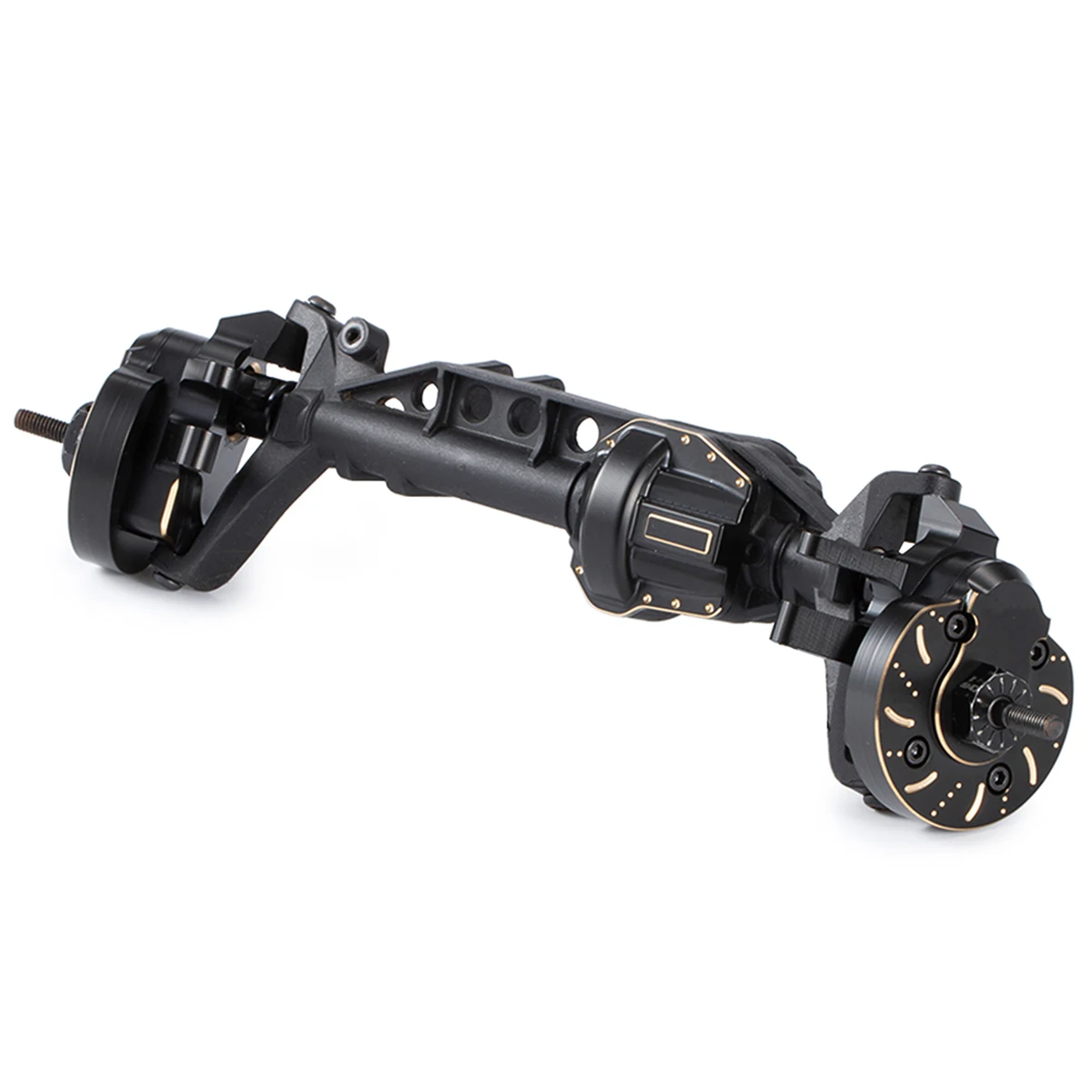 Juego de cubierta de Portal de nudillos de dirección de pesas de latón negro para Axial Capra SCX10 III AR45P SuperShafty CP44 Vanquish F9 carcasa de eje