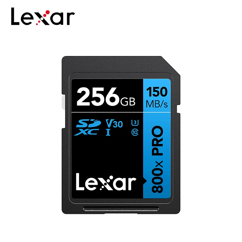 Tarjeta SD Lexar 800x Pro, lectura de 150 MB/s, tarjeta Flash SDXC de 64GB, 128GB, 256GB, V30, UHS-I, SDHC, tarjeta de memoria de 32GB, tarjeta de almacenamiento para cámara