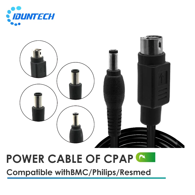 CPAP Machine-cable de alimentación DC5521 para BMC ResMed Philips, para viaje, avión, tren, vehículo, vacaciones