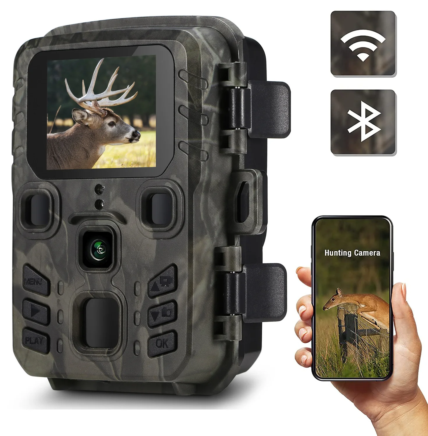 Cámara de Caza Inalámbrica Suntekcam 20MP 1080P, Visión Nocturna, Resistente al Agua IP65, Mini301 para Fauna Silvestre