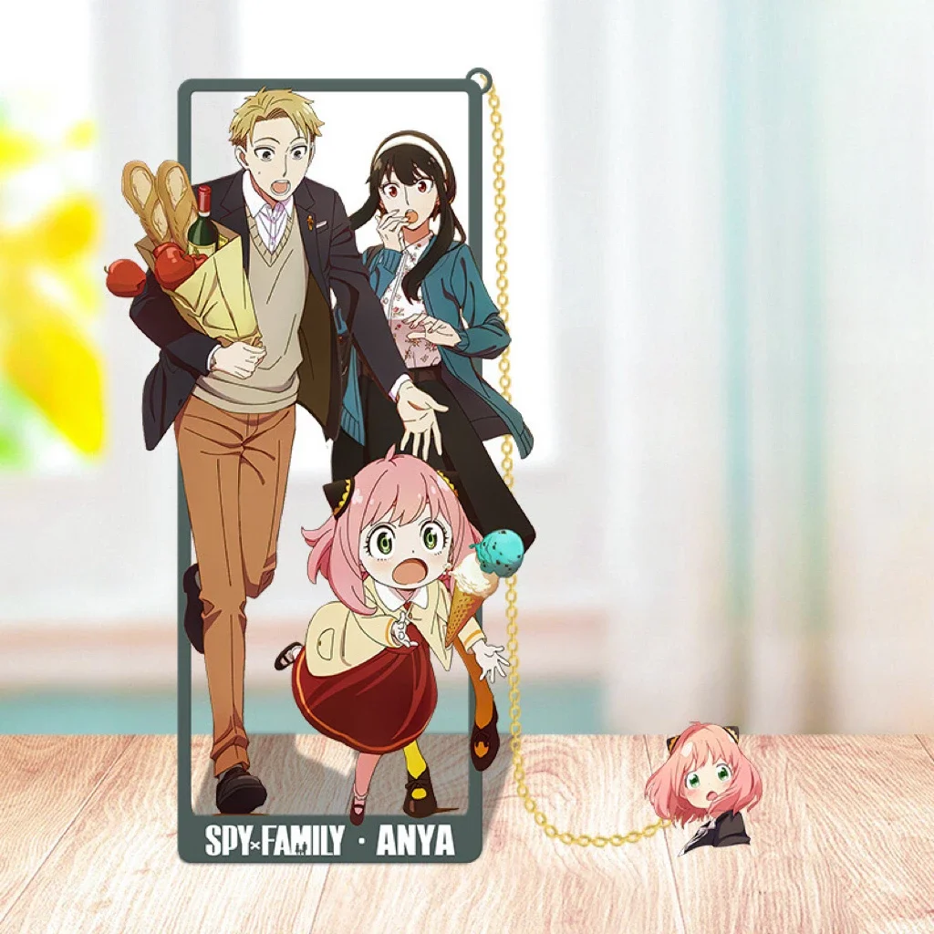 Marcapáginas de metal inspirados en Spy x Family para fanáticos del anime, regalo único para estudiantes y cosplayistas