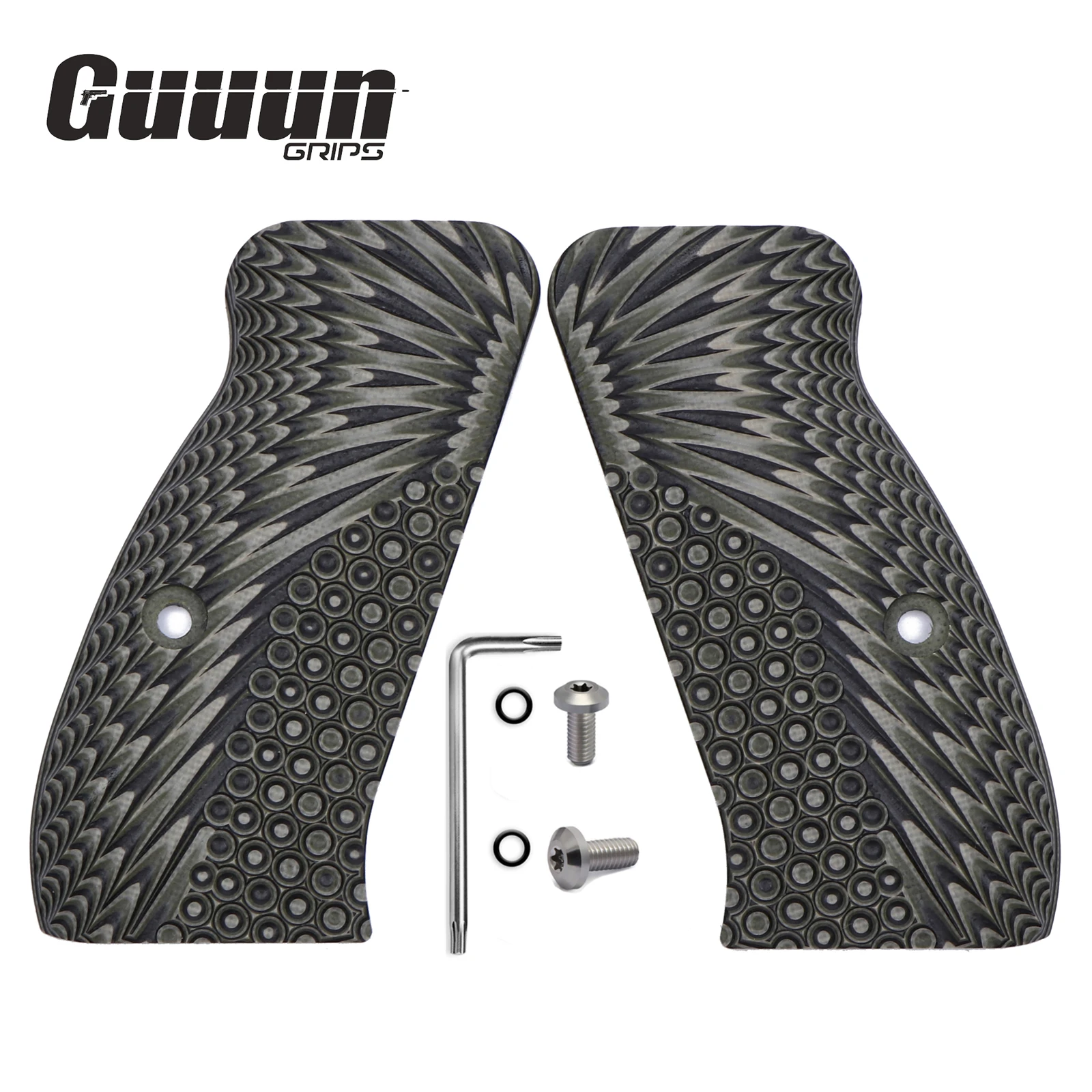 Guuun-empuñaduras compactas G10 CZ 75, Material OPS, textura CZ P-01, CZ 75 D PCR Compact