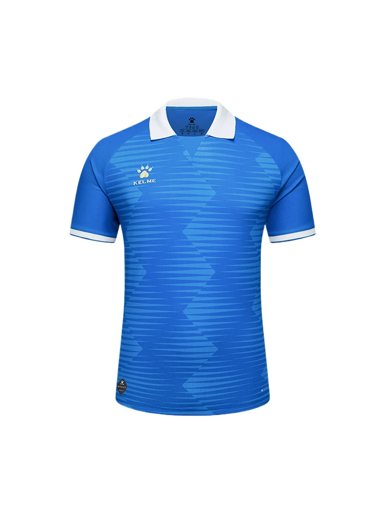 Camiseta de fútbol Kelme, deportes, ocio, correr, gimnasio, ejercicio, entrenamiento, camiseta de manga corta elástica de secado rápido, Polo para hombre