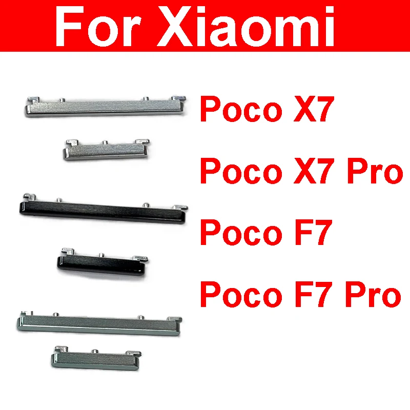 Cable flexible de botón lateral de encendido/apagado y volumen para Xiaomi Poco X7, Poco X7 Pro, F7 Pro - Piezas de reparación