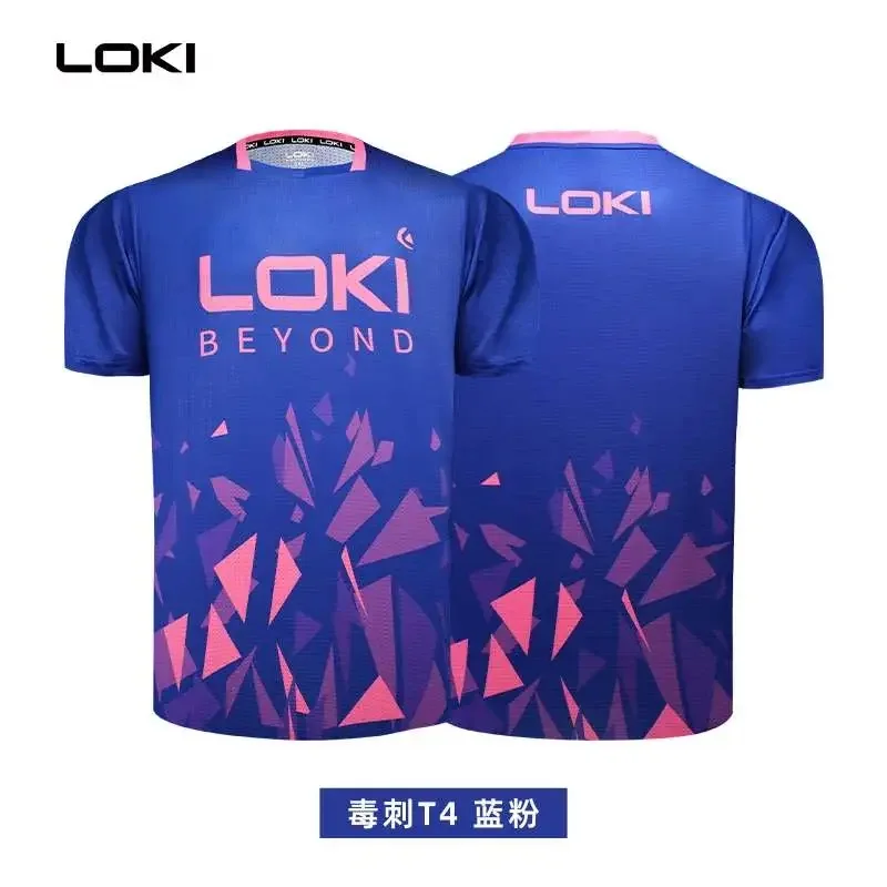 LOKI-camisetas de tenis de mesa, pantalones cortos de entrenamiento, nuevo estilo, absorbe el sudor, comodidad, camisa de Ping Pong de alta calidad, tela deportiva