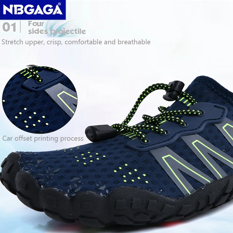 Zapatos de agua para hombre, deportes acuáticos de playa al aire libre, zapatos acuáticos aguas arriba, zapatos ligeros para mujer, zapatos de entrenamiento de natación de secado rápido, talla grande 46