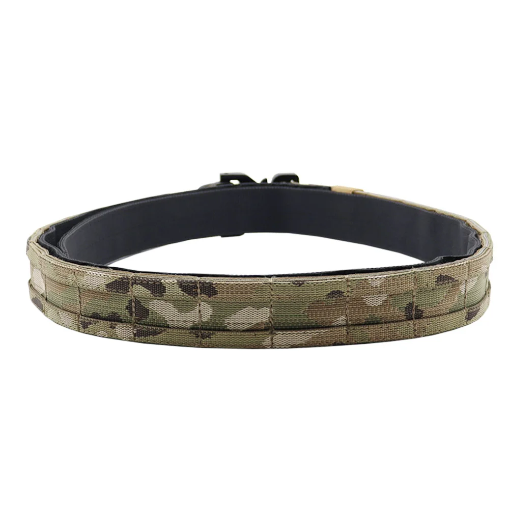 Cinturón Táctico Estilo R*oni*n de 1.5 Pulgadas con Hebilla Metálica de Liberación Rápida, Cinturón de Combate Molle para Caza, Cinturón Airsoft para Hombre