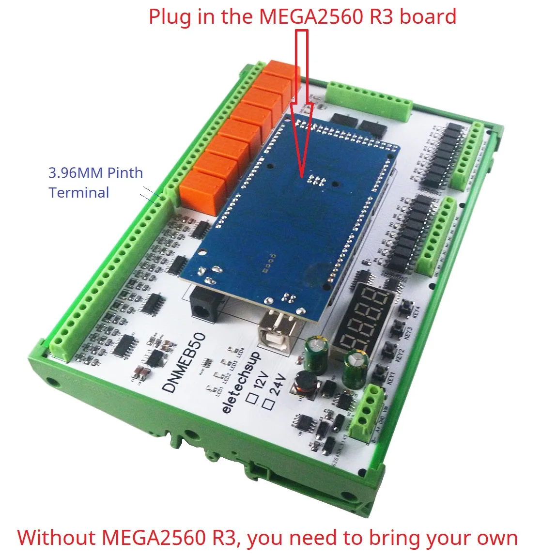16AI-16DI-16DO 4-20MA corriente 0-5V/10V/30V voltaje contacto húmedo seco MOS RS485 relé MEGA2560 R3 placa de expansión para Arduino PLC