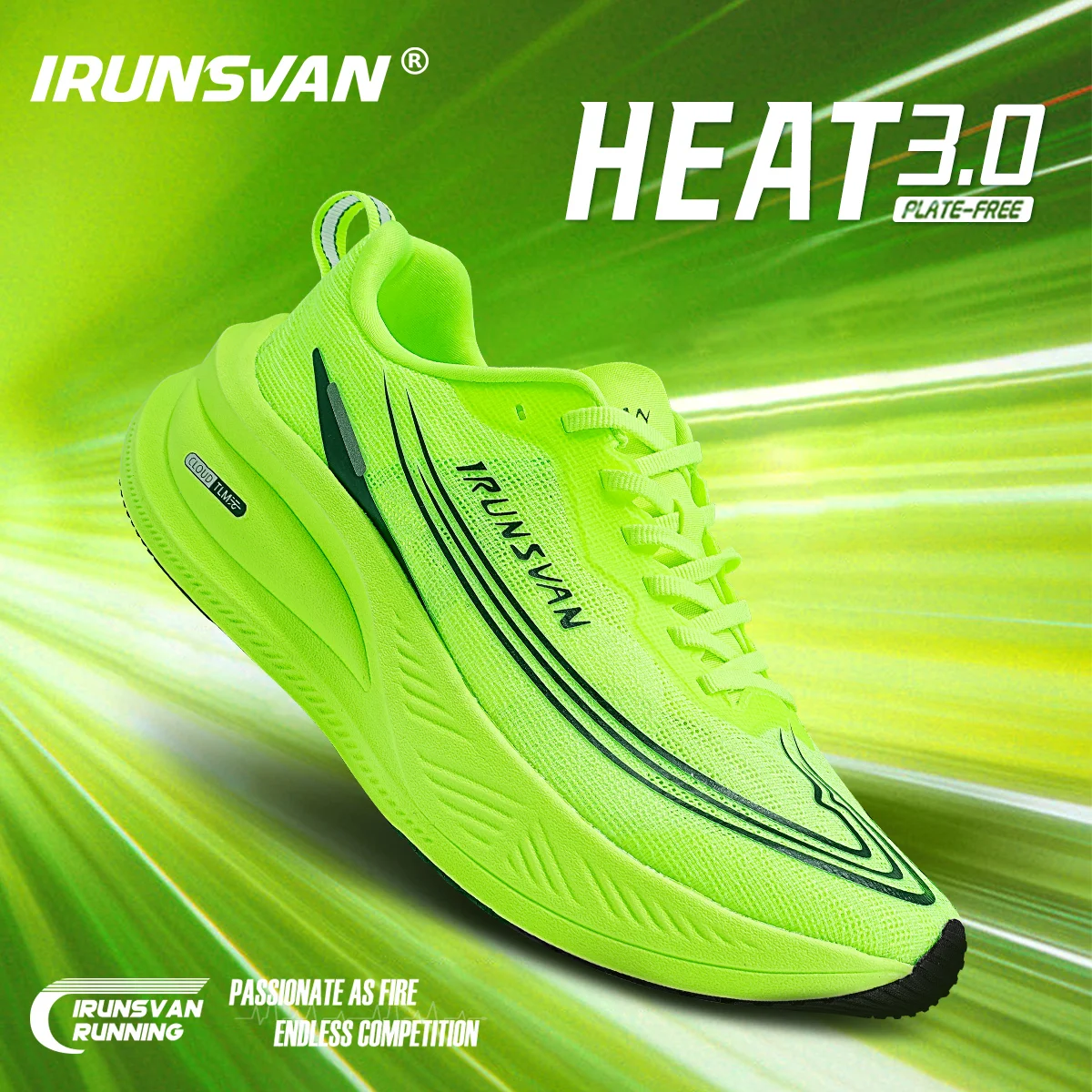 IRUNSVAN HEAT 3.0 Zapatillas de Running Ligeras para Hombre, Transpirables, de Malla, Amortiguadoras, Antideslizantes, con Suela Suave, Versátiles para Fitness