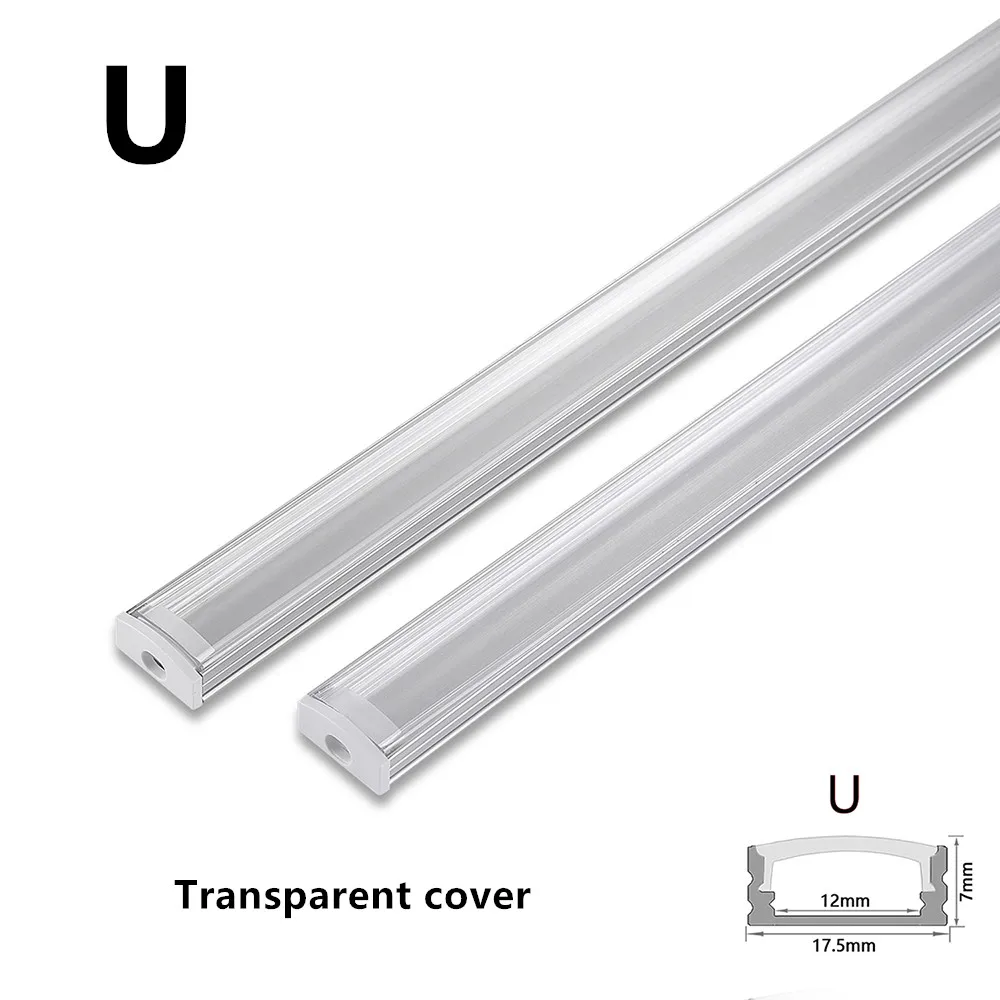 1-30 unids/lote 50cm perfil de aluminio Led esquina perfil de aluminio soporte de canal para tira de luz LED barra gabinete lámpara cocina armario