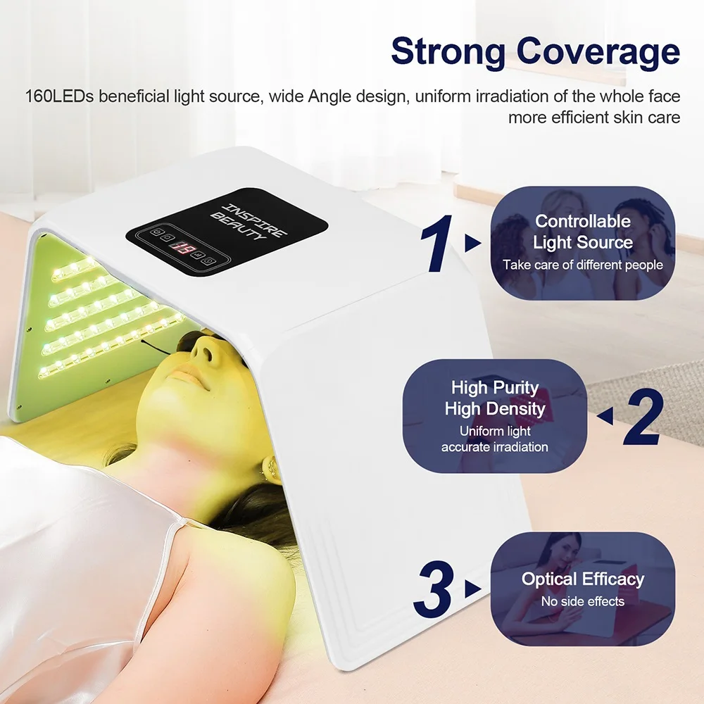 Máquina de fotones LED de 7 colores con Nano Spray, salón de belleza, uso doméstico, máscara LED para cara y cuerpo, máquina PDT, SPA hidratante para la piel, cuidado de la piel