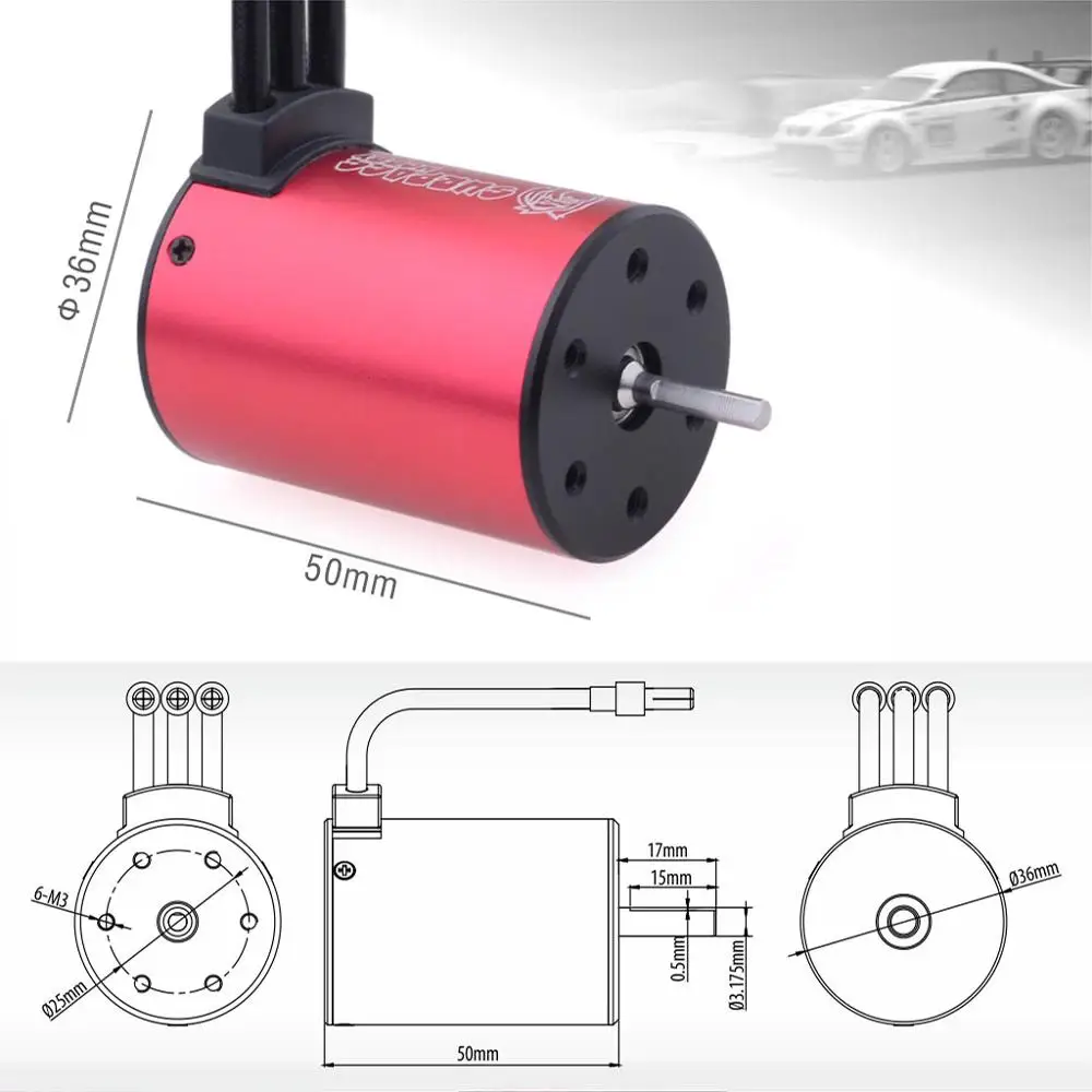 Surpass Hobby Motor sin escobillas impermeable KK 3650 3660 3665 3670 3674 para 1/8 1/10 RC coche de carreras todoterreno Wltoys MJX hglrc barco