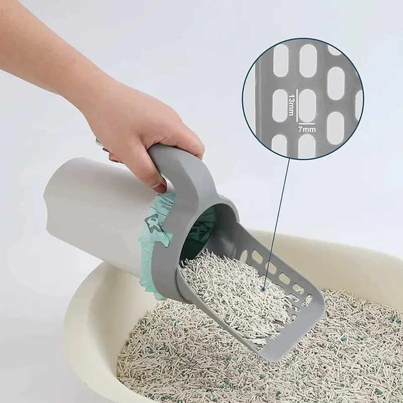 Pala para arena de mascotas, recogedor de excrementos de gato, herramienta de limpieza duradera y ligera para caja de arena de gato, bandeja de arena