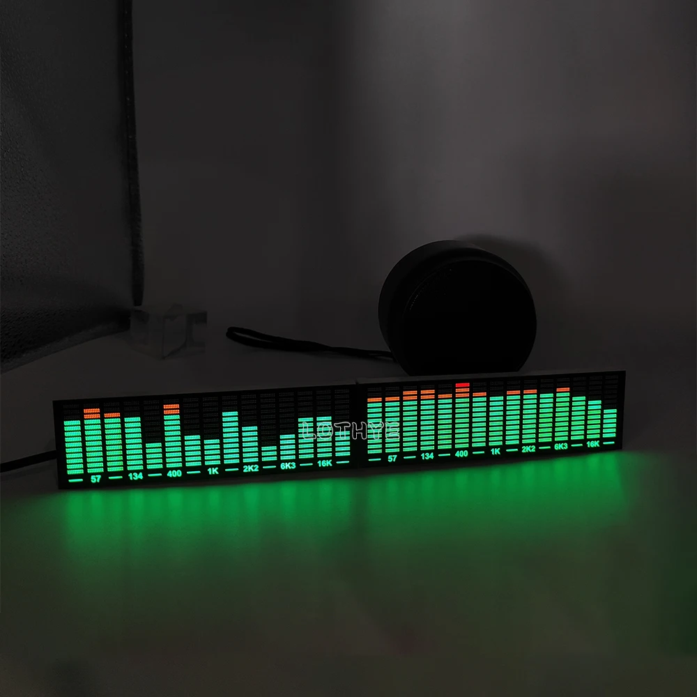 Multimodo LED Audio estéreo música espectro ritmo Control de voz placa amplificadora indicador de nivel VU medidor pastilla analizador coche