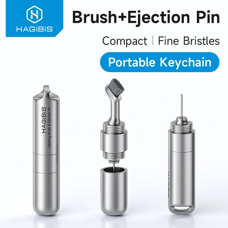 Hagibis-Herramienta de extracción de bandeja de tarjeta SIM, Pin de expulsión, cepillo de limpieza de auriculares, herramientas de reinicio, abridor de agujas, Kit de lápiz limpiador para iPhone Airpods