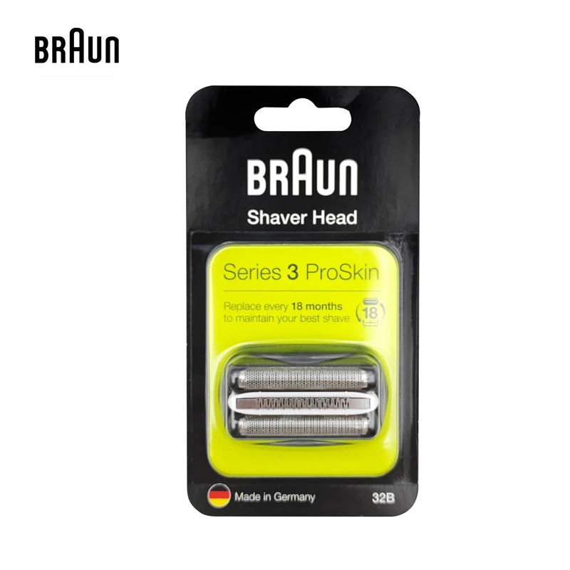 Cassette de Repuesto para Afeitadoras Braun 32B: Lámina y Cuchilla (320 330 340 350CC 360 370 380 390CC 5774 5775 5776 cruZer6)