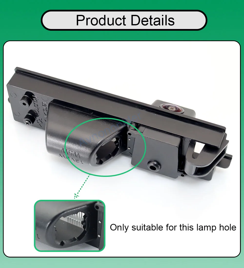 Cámara de visión trasera para coche, dispositivo con visión nocturna HD, ojo de pez, AHD 108 P, para Toyota Aygo AB40, Citroen C1/Peugeot 2014, 1080-presente