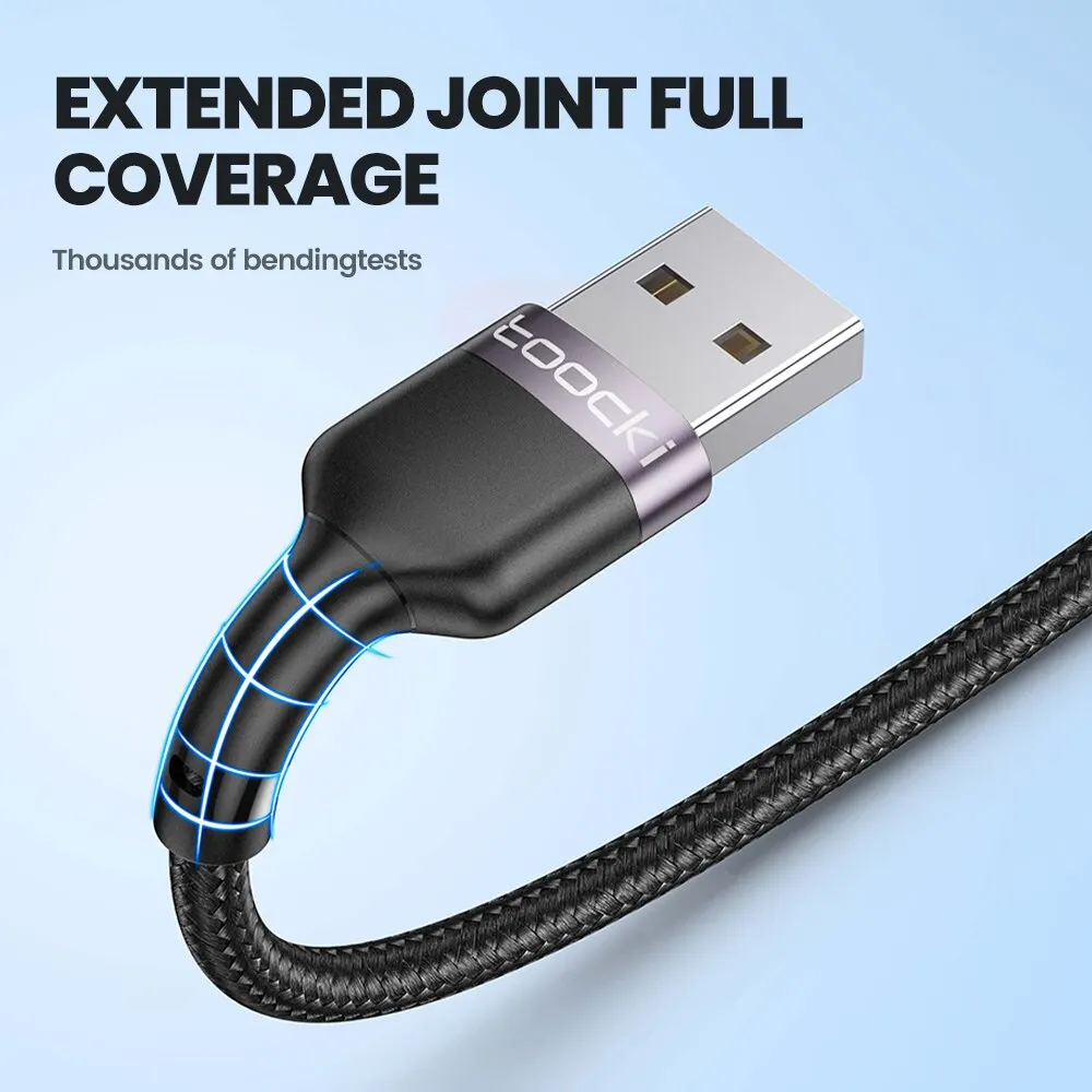 Toocki-Cable de carga Micro USB tipo C, 3 en 1, 6A, 100W, para iPhone 14, 13, 12, Huawei Honor, Xiaomi 13, ViVo, Oppo