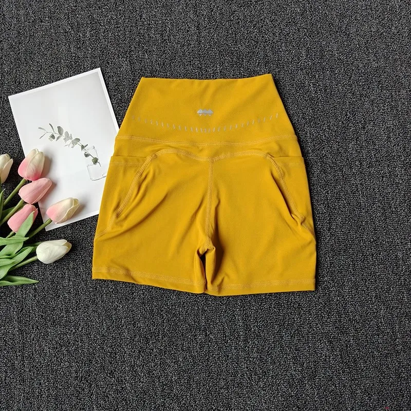 Shorts Deportivos de Yoga para Mujer, Cintura Alta, Secado Rápido, Levanta Glúteos, para Fitness, Running, Ciclismo, Shorts de Yoga de Secado Rápido de 3 Puntos, Shorts de Gimnasio