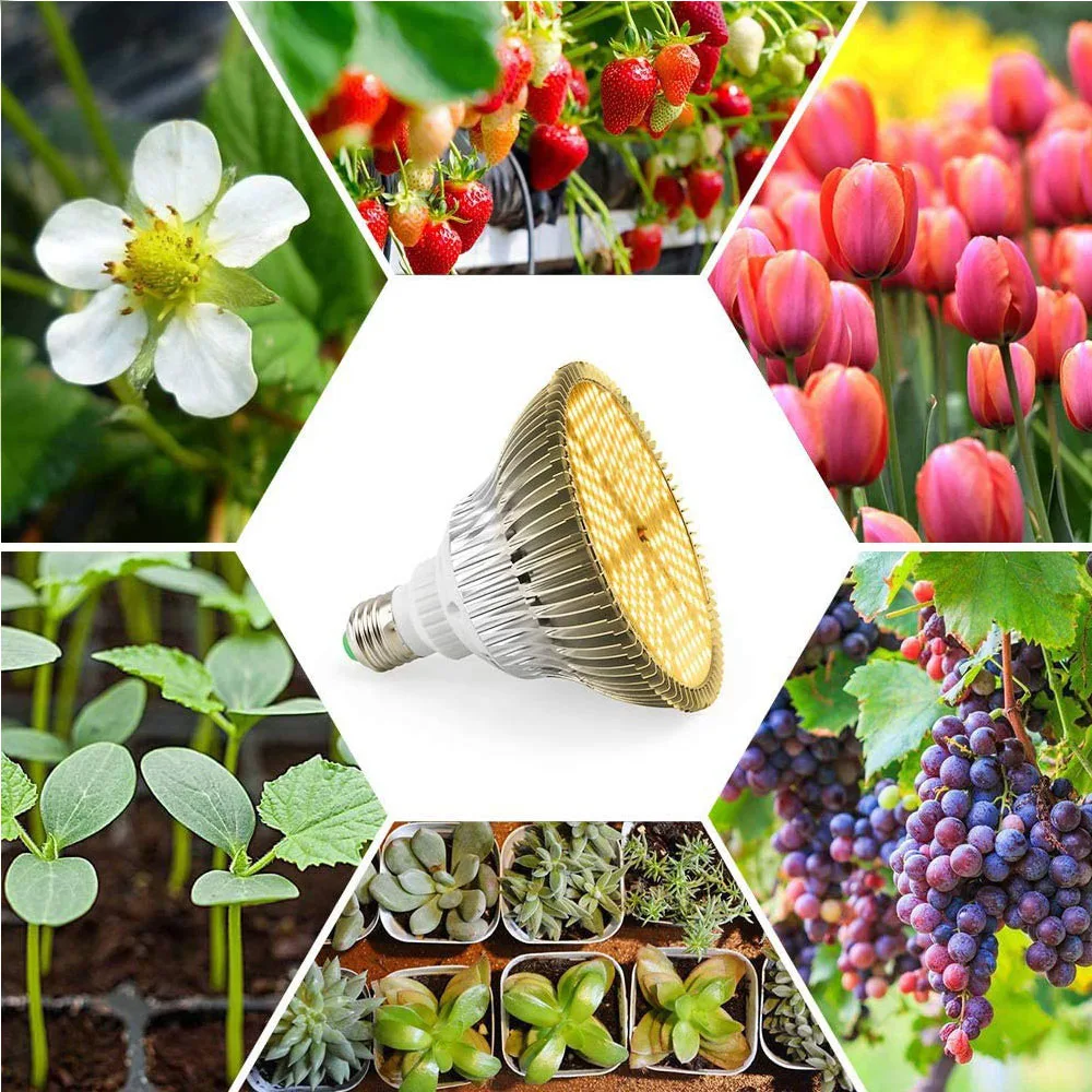 Luz LED suplementaria para plantas E27, plántulas de invernadero, 85-265V, lámpara de cultivo y bombilla de luz suculenta, imitación de espectro completo de sol