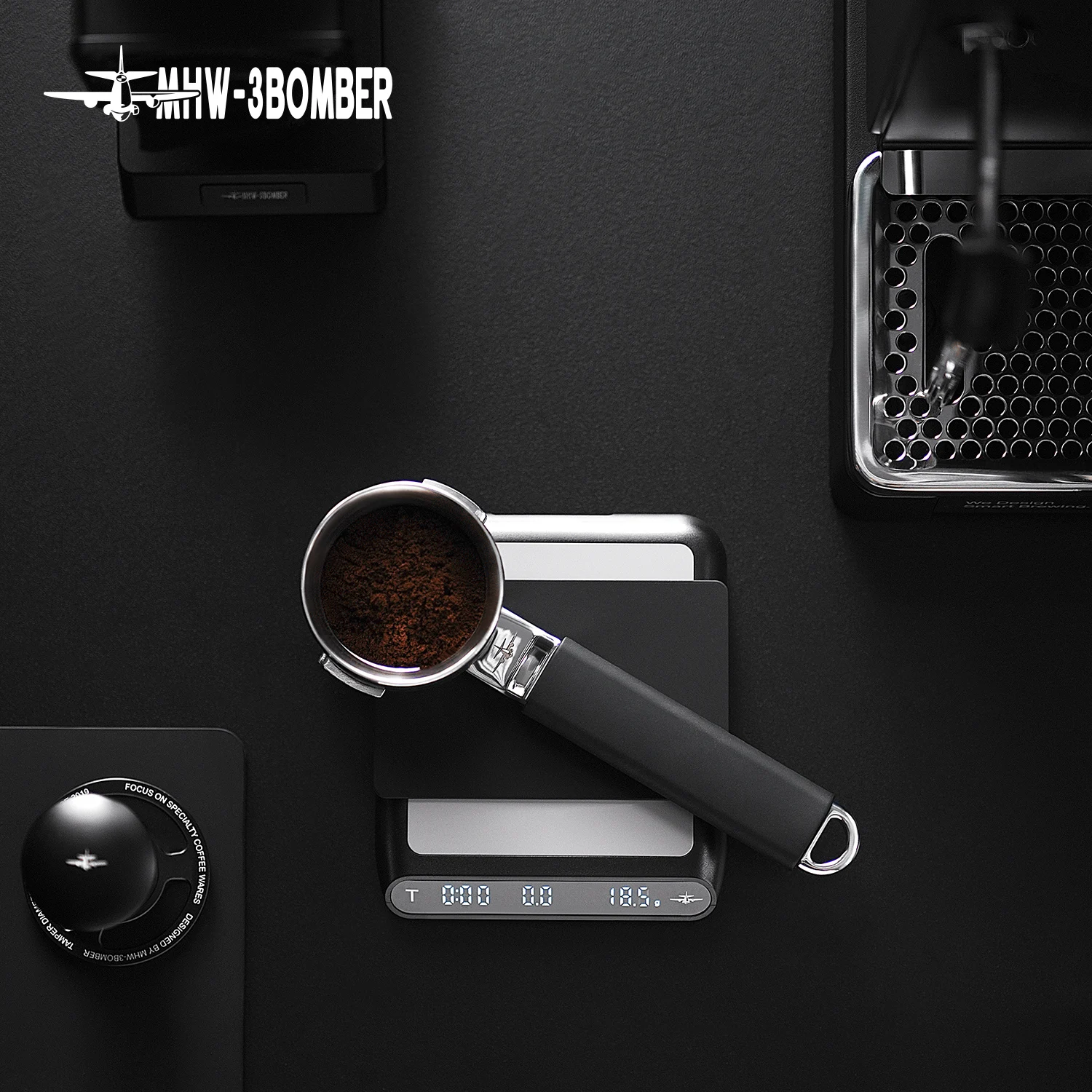 Báscula de café Espresso con goteo inteligente, MHW-3BOMBER con temporizador automático, carga USB, báscula electrónica para cocina, accesorios para cafetería, hogar y Barista