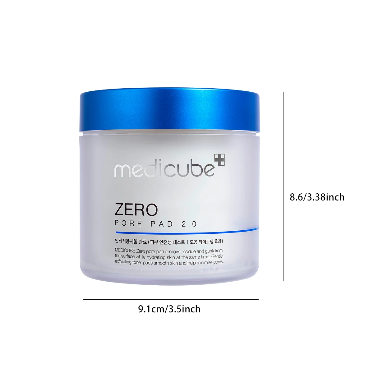 Medicube ZERO PORE PAD 2.0, Discos de Algodón Preimpregnados de Doble Textura, Fórmula Hidratante y Calmante, Cuidado de la Piel Coreano, K-Beauty, Maquillaje Coreano