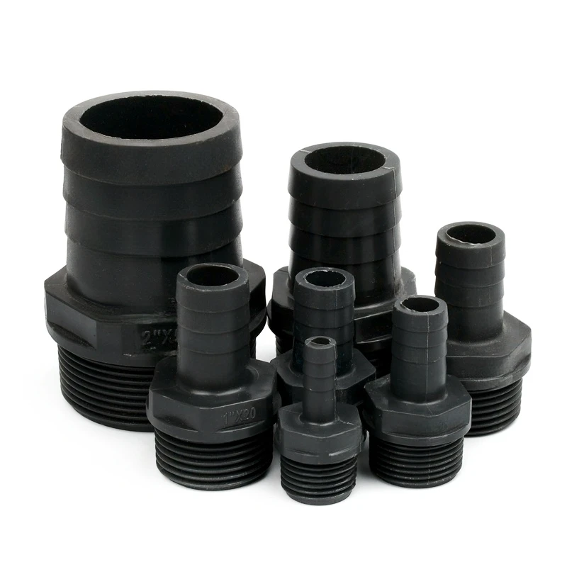 1/5 Uds. Rosca macho de 1/2 ~ 2 pulgadas a conector Pagoda de 8 ~ 50mm conectores de manguera de riego de jardín juntas de rosca de tubería de agua de acuicultura