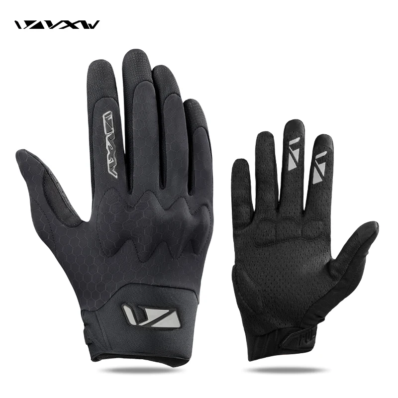 VXW Guantes de Moto de malla fina para hombre y mujer, protectores de nudillos acolchados para pantalla táctil, transpirables, agujeros de ventilación, carreras, Verano