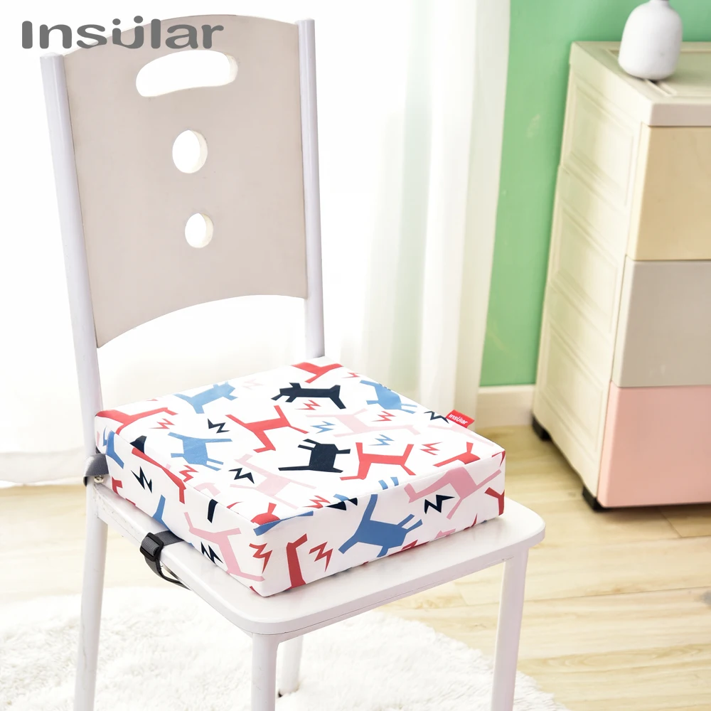 Cojín para asiento elevador aumentado para niños, almohada para comedor de bebé, cojines para asiento de silla alta, seguridad ajustable y extraíble para bebé