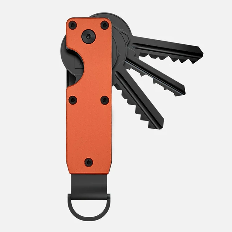 Organizador de llaves, soporte compacto, llavero de Metal, estuche para llaves minimalista, protege 2-6 llaves