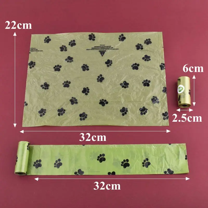 Rollo de 1/42 bolsas de basura biodegradables para mascotas, bolsas para excrementos de perros, bolsa para excrementos perfumada a granel, bolsas de basura para gatos degradables, dispensador de excrementos de perros