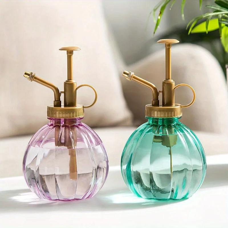 Maceta de plástico creativa con forma de calabaza, flor suculenta que levanta, aspersor colorido Vintage, prensa de jardinería, pulverizador de jardín, decoración