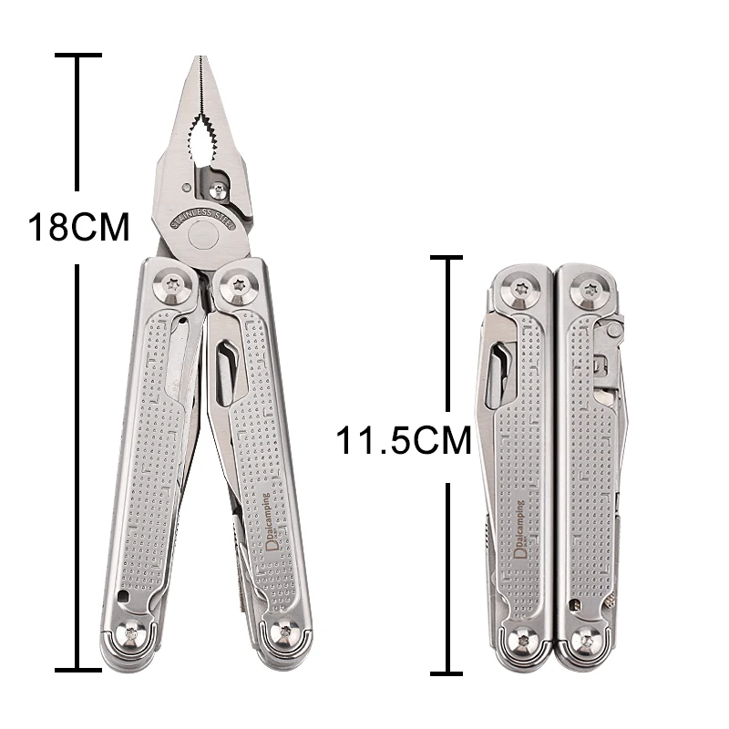 Cuchillo Multiherramienta Daicamping DL302 con Piezas Reemplazables, Cortador Multiherramienta, Herramienta EDC, Alicates, Cuchillo Plegable