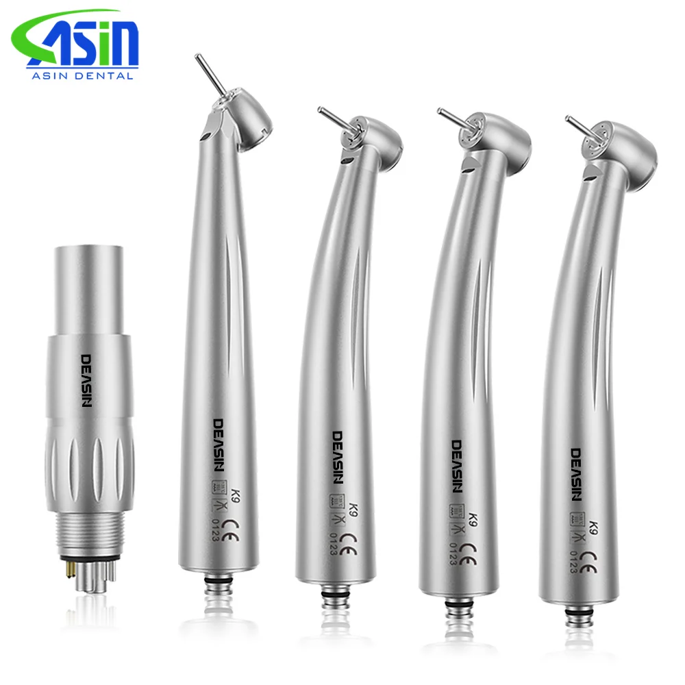 Turbina dental de alta velocidad con punta de rotor y acoplamiento tipo N, cuerpo de acero inoxidable para blanqueamiento dental