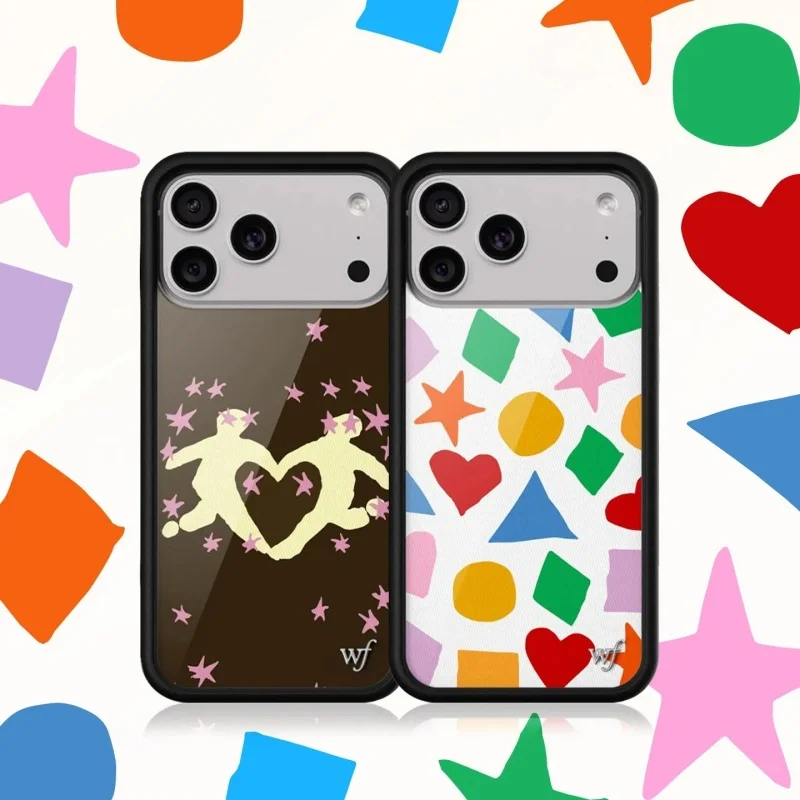 Nueva Funda para Teléfono Wilds Flowers Ins Soulmate para iPhone 11 12 13 14 15 16 17 Pro Max Plus Air WF con Formas Geométricas de Colores