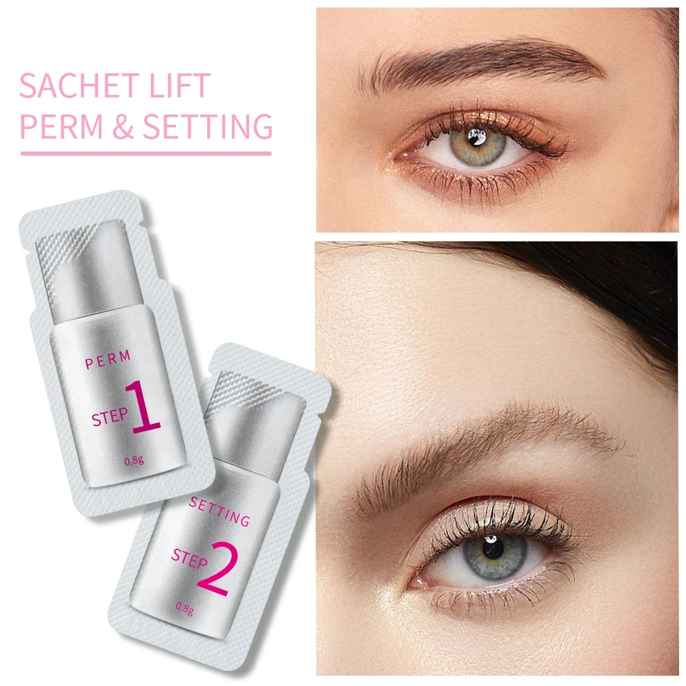 10 par/lote ICONSIGN loción para levantar pestañas bolsita loción de fijación rápida permanente levantamiento de pestañas rizo herramientas de maquillaje