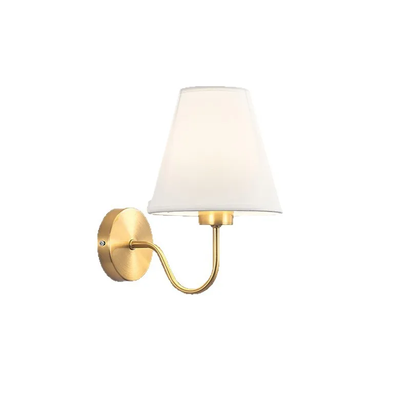 Lámparas de pared de tela modernas, lámpara de pared para cabecera Retro, luces de pared de salón, candelabro de pared Simple para Loft, accesorio de iluminación AC85-265V E27
