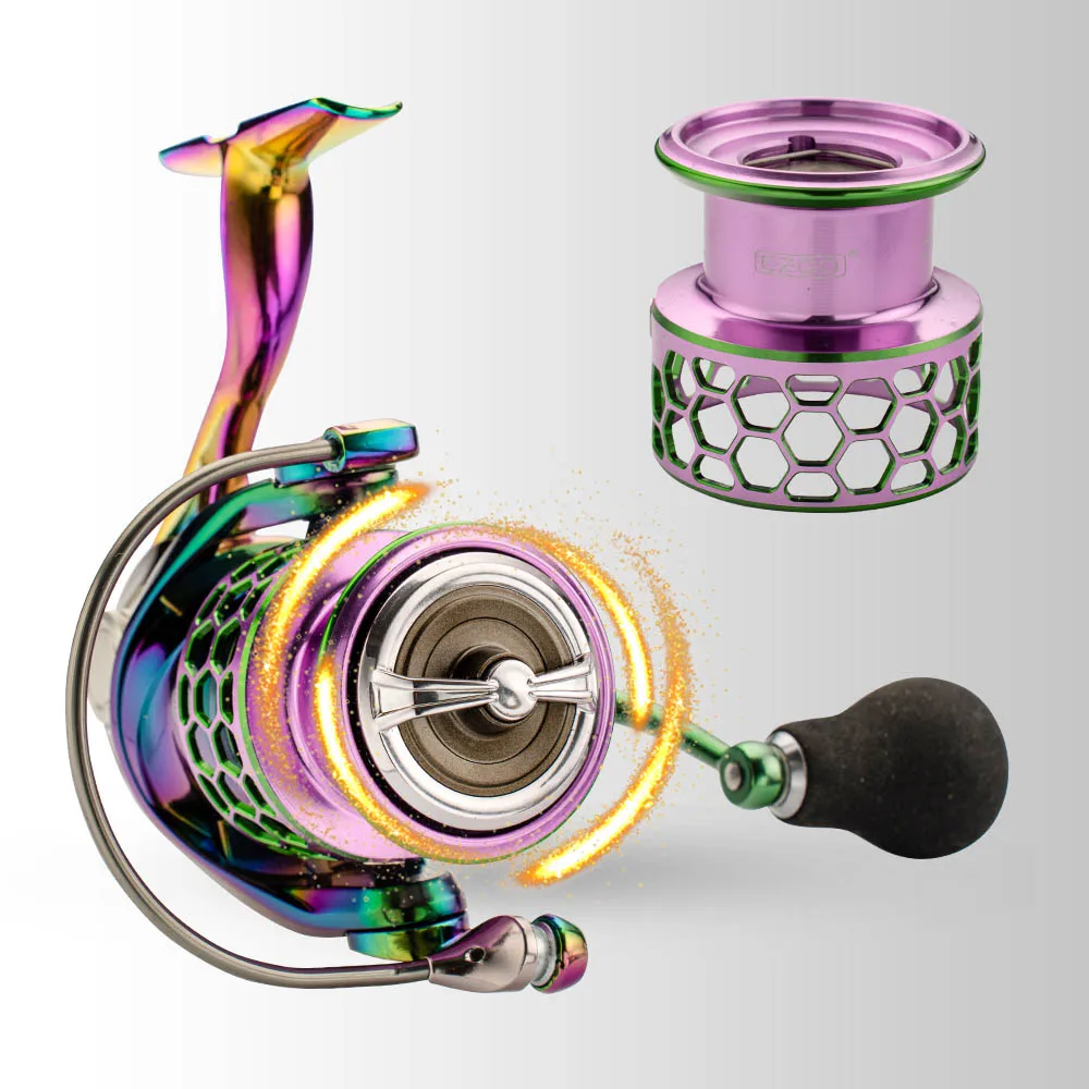 Carrete de pesca 1000-6000 5,2: 1 9 + 1BB carretes de pesca arrastre máximo 10-25KG carrete giratorio de potencia carrete de cuerpo de Metal para carrete de agua de mar