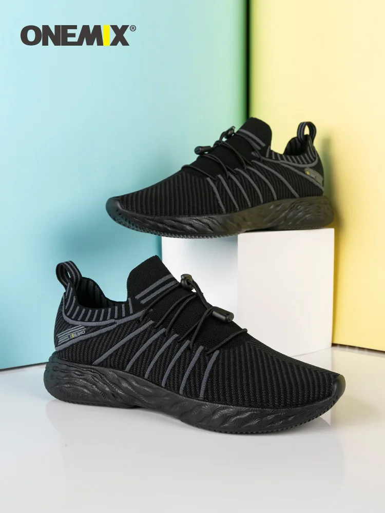 ONEMIX 2026, Nuevas Zapatillas Deportivas Negras para Hombre, Impermeables, Transpirables, para Entrenamiento, Antideslizantes, para Senderismo y Deportes al Aire Libre