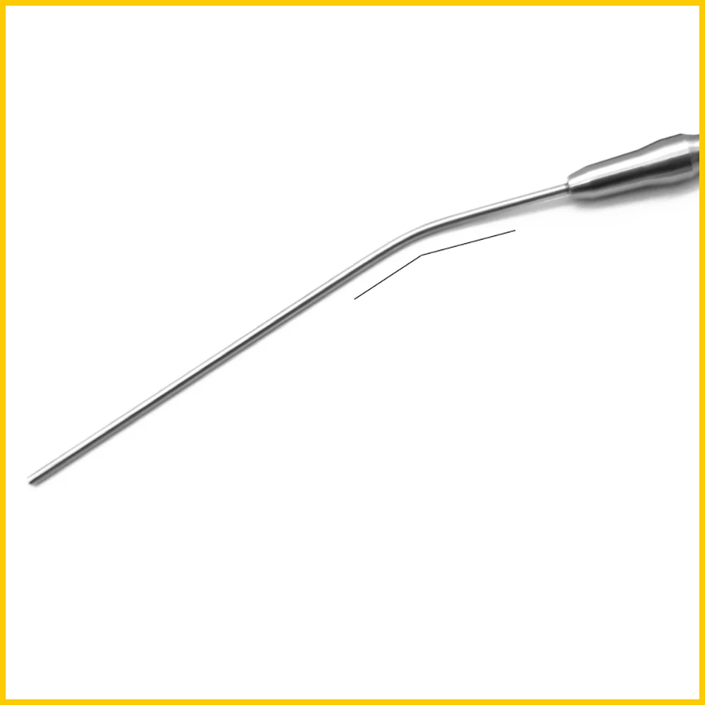 Aspirador de oreja otología punta de paja recta curvada de acero inoxidable Animal mascota rata blanca cirugía suministros de equipos experimentales