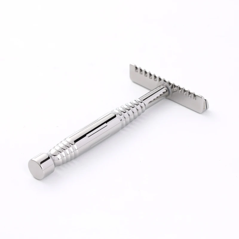 YAQI Romulus Open Comb Polished 316 Stainless Steel AC Blade Maquinilla de Afeitar de Seguridad de Una Sola Hoja para Hombre