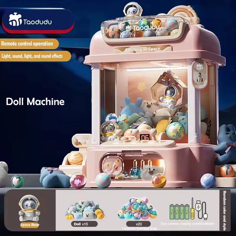 Máquina de muñecas DIY de gran tamaño para niños, juego operado por monedas, Mini garra, juguete para atrapar, máquinas de grúa, muñeca musical, regalos de Navidad para niños
