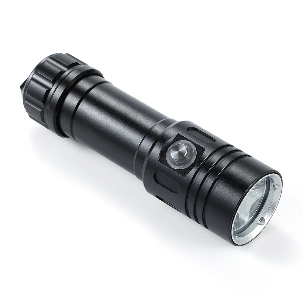 Ekaiou-luz LED de buceo L2, 2000 lúmenes, linterna de buceo IP68, resistente al agua con batería 26650, lámpara subacuática de 100 metros de profundidad
