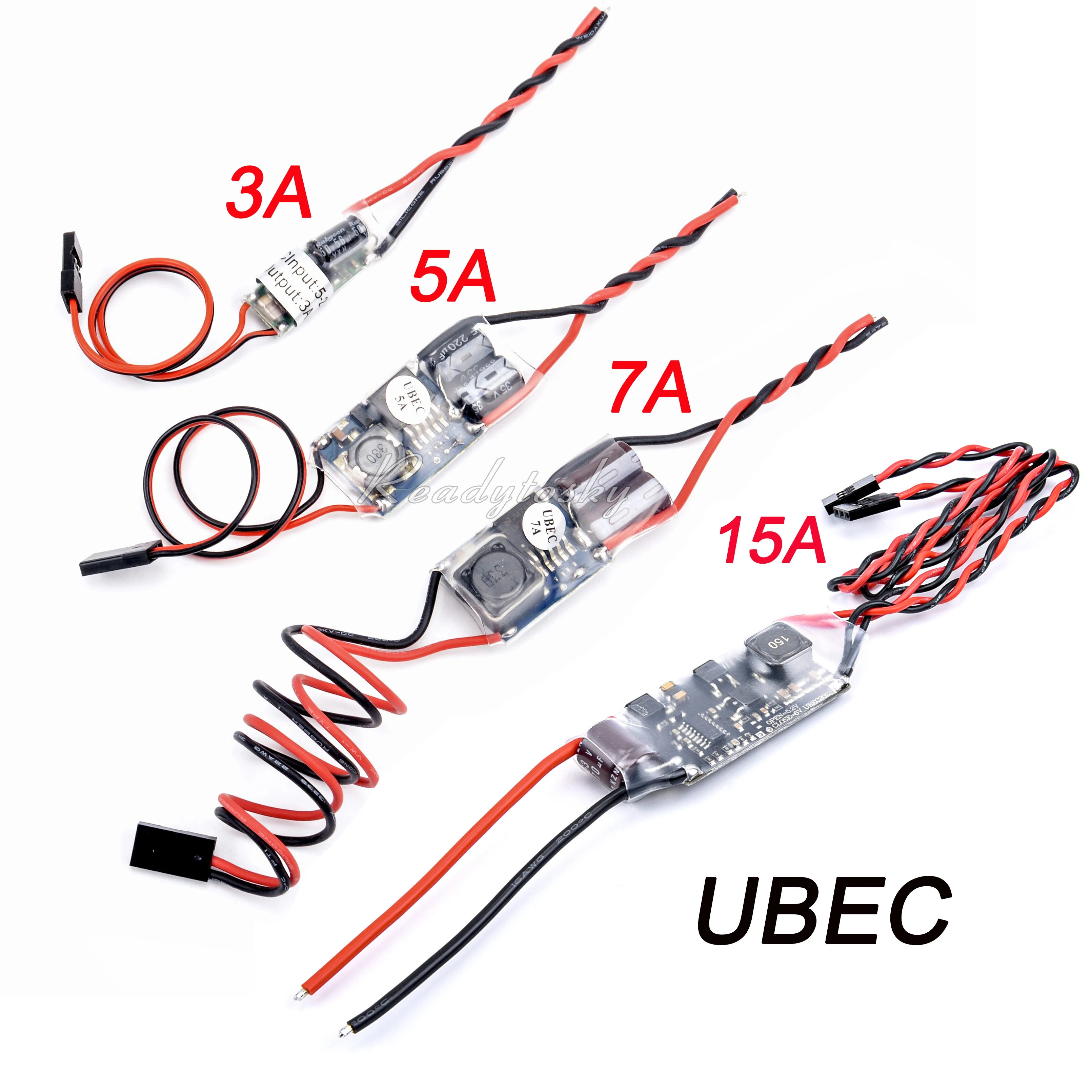 FPV RC UBEC BEC 5V 3A 5A 7A 15A 5V/3A/5A/7A/15A El ruido RF más bajo BEC Regulador de conmutación antiinterferencias de blindaje completo