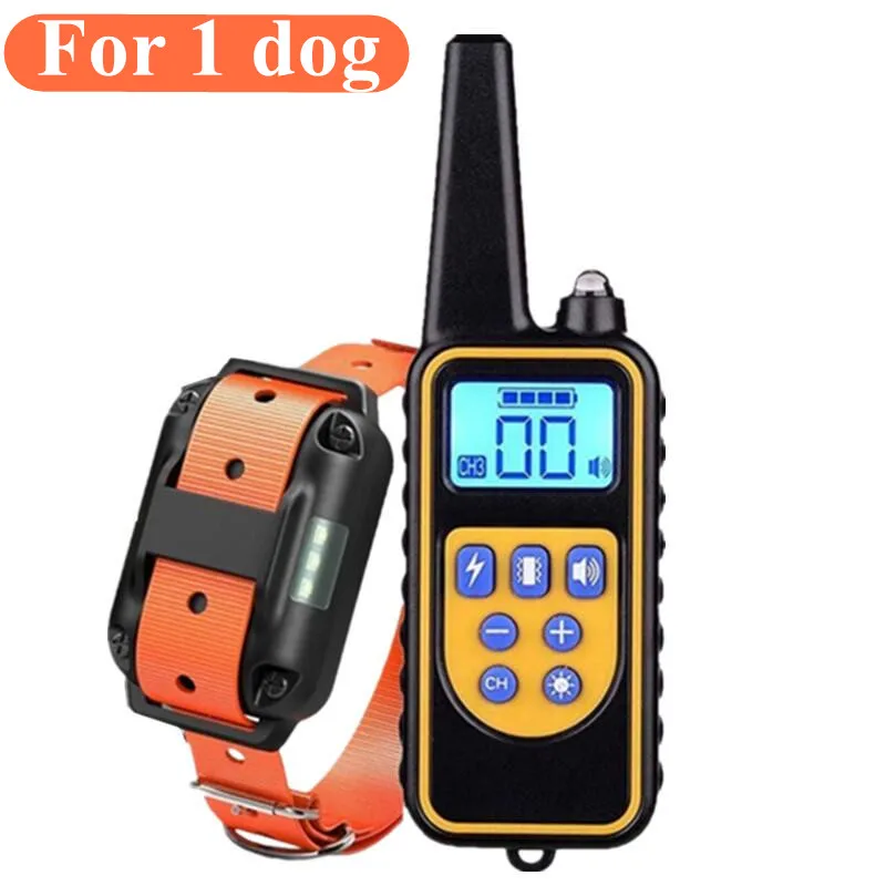 Collar de choque para perros: [Nueva edición] Collar de entrenamiento para perros grandes, medianos y pequeños Collar electrónico recargable resistente al agua IPX7 con pitido,