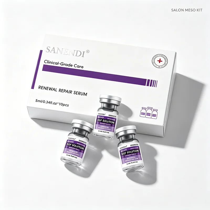 Kit de Reparación con PDRN+EGF+Ácido Hialurónico, Suero con Factor de Crecimiento de ADN de Salmón, Hidratación Profunda, Calmante, Renovación de la Barrera Cutánea, Set Meso Salon
