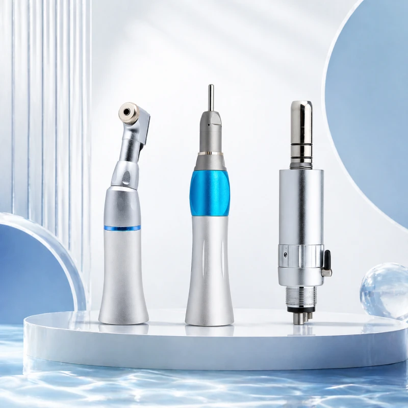Kit de Pieza de Mano Dental de Baja Velocidad con Spray de Agua Externo y Motor de Aire Contra Ángulo para Motores Universales Tipo E de Laboratorio, Herramienta de Laboratorio Dental