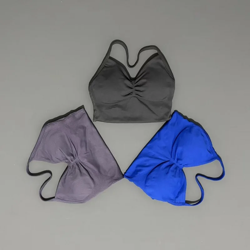 Camisetas deportivas para gimnasio para mujer, camiseta sin mangas para Yoga con almohadillas extraíbles, Top deportivo sin mangas con cuello en V, chaleco deportivo para correr y Fitness