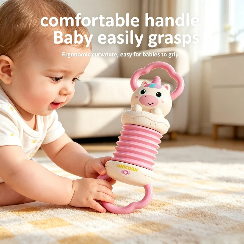 Acordeón Musical de Unicornio - Instrumento Sensorial Montessori para Bebés, Regalo para Recién Nacidos de 0 a 12 Meses, Juguete Educativo para Niños Pequeños, Juguetes para Bebés